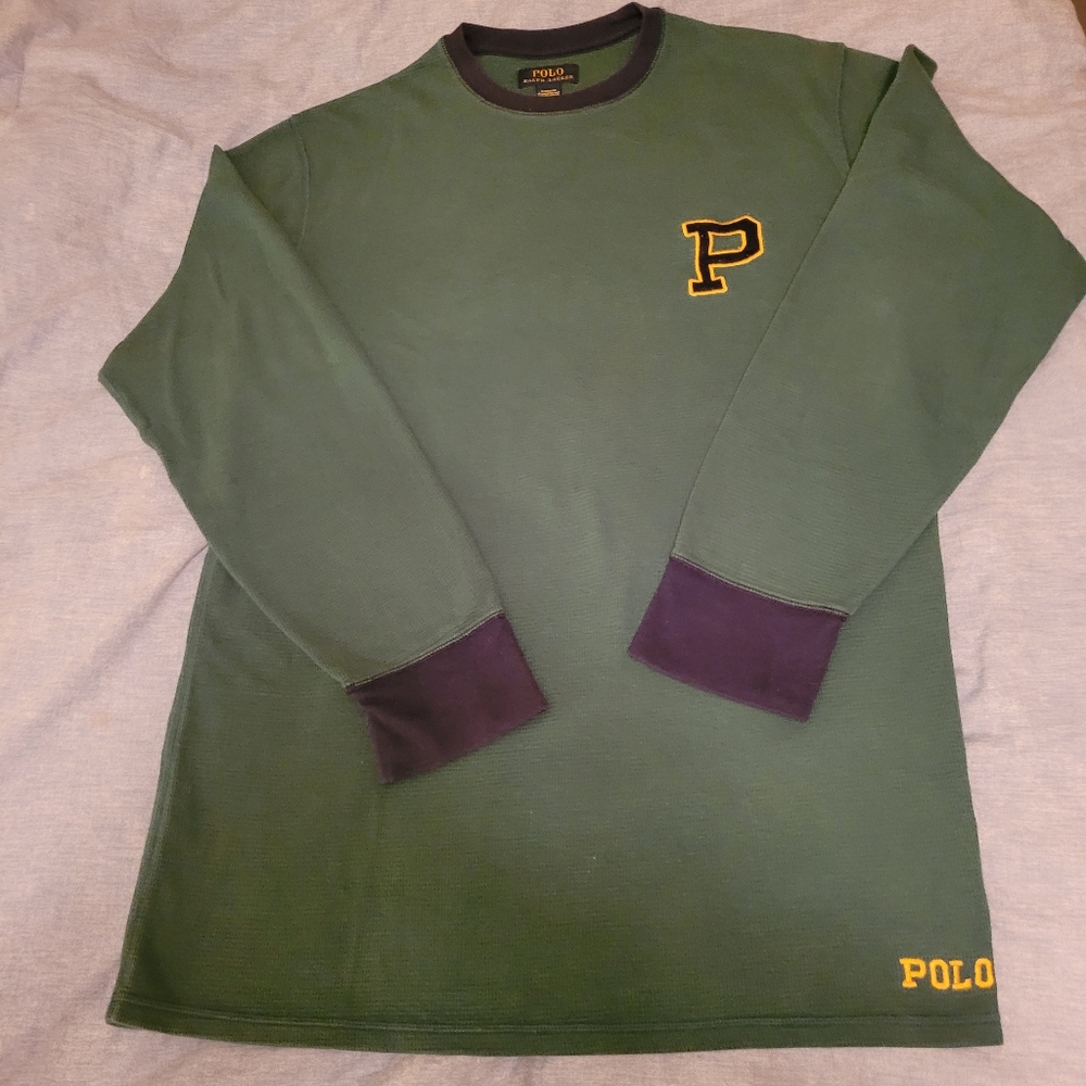 MENS THERMAL LONG SLEEVE POLO SHIRT